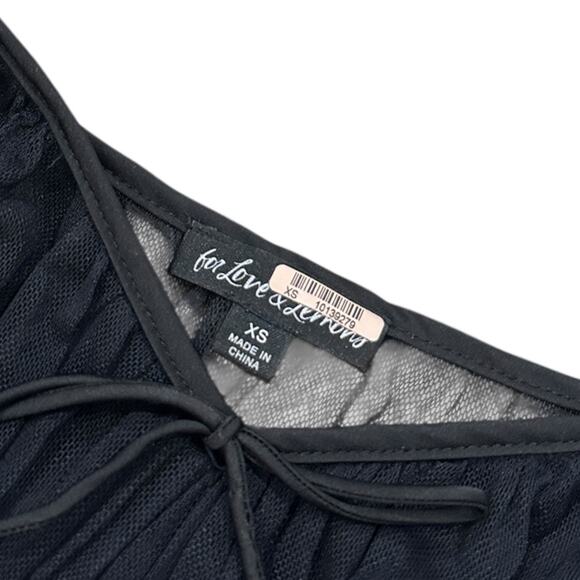 For Love & Lemons Sunshine Crop Top in Black - Picture 6 of 7